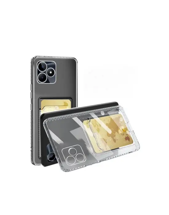 Realme Note 50 4g Kılıf Kart Şeffaf Silikon - Şeffaf