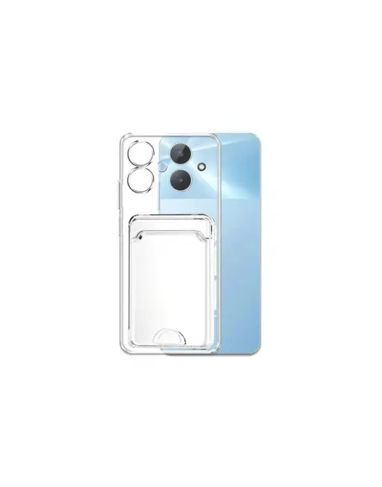 Realme Note 60 Kılıf Kart Şeffaf Silikon - Şeffaf