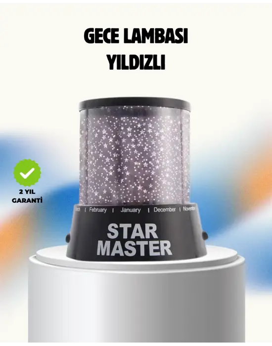 Renk Değiştirmeli Led Yıldız Projektör Parti Ve Gece Lambası