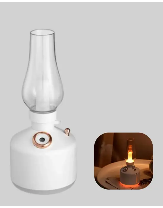 Retro Gaz Lambası Görünümlü Ledli Buhar Püskürtücü Aroma Difüzör