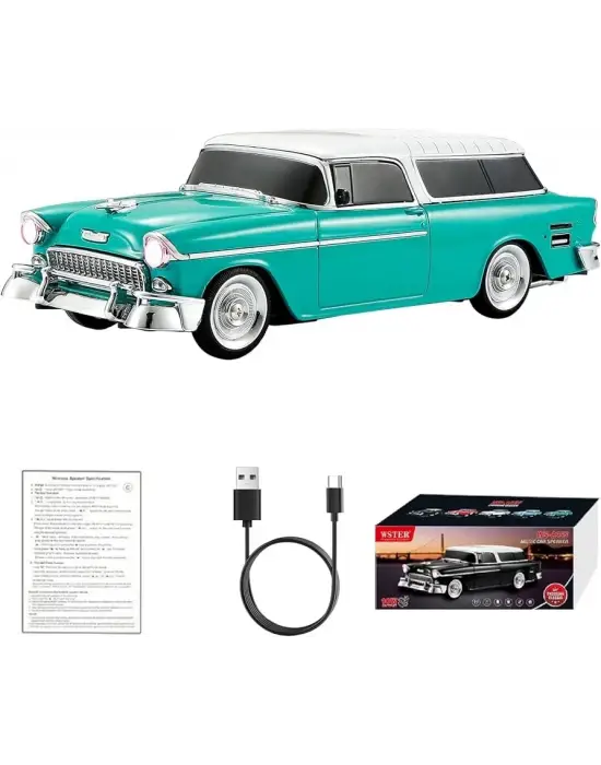 Retro Klasik Araba Bluetooth Hoparlör Kablosuz Hd Ses Fm Radyo Yg-1955