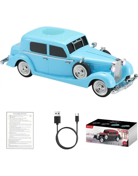 Retro Klasik Araba Bluetooth Hoparlör Kablosuz Hd Ses Fm Radyo Yg-239