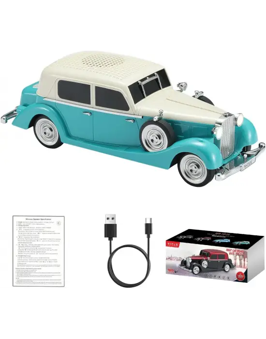 Retro Klasik Araba Bluetooth Hoparlör Kablosuz Hd Ses Fm Radyo Yg-239