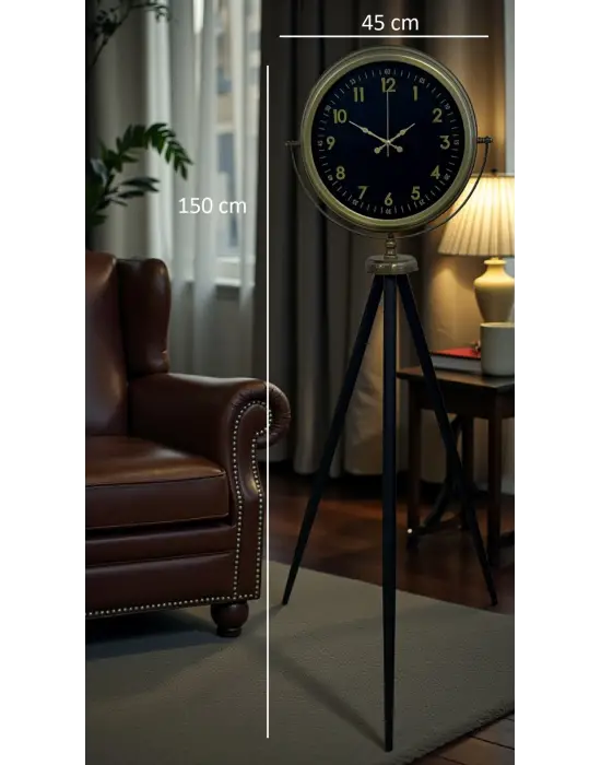 Retro Luxury Tripod Ayaklı Saat