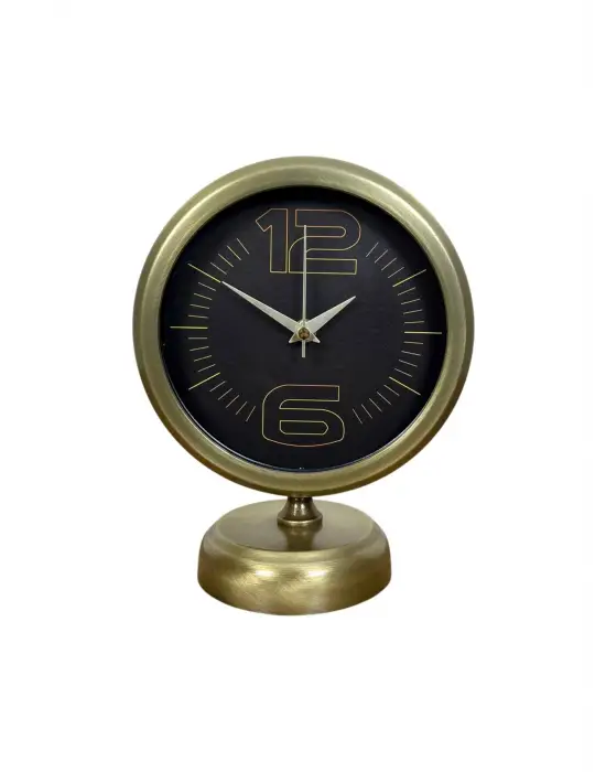 Retro Modern Tasarım 25 x 20 Cm Metal Masa Saati