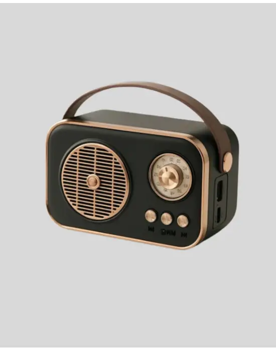 Retro Tarz Kablosuz Radyo – Bluetooth, Usb Ve Tf Kart Girişli