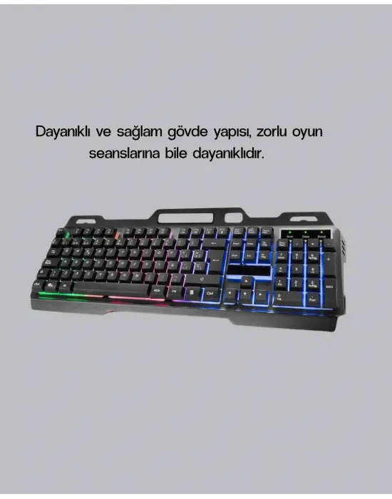 Rgb Aydınlatmalı Klavye Mouse Seti – Usb Bağlantılı, Türkçe Q, Ayarlanabilir Dpı, Ergonomik Yapı