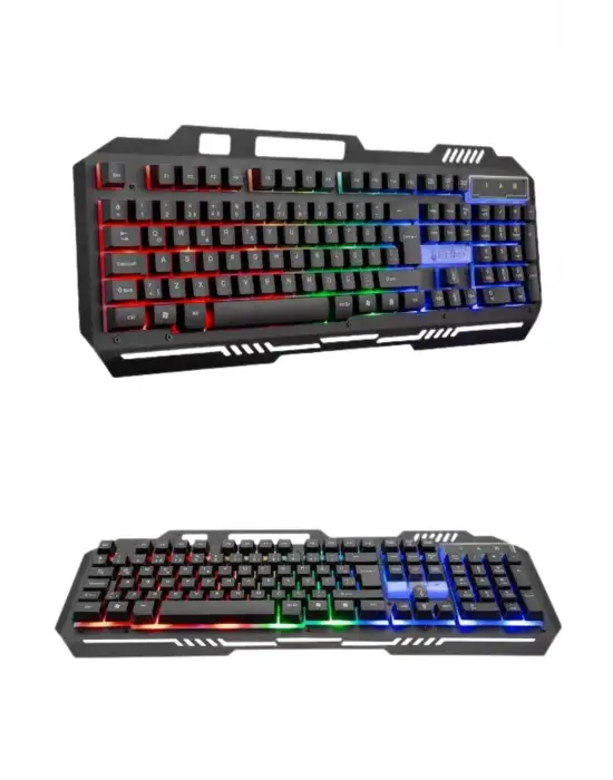 Rgb Işıklı Gaming Oyuncu Klavye Q Klavye Mouse Hediyeli