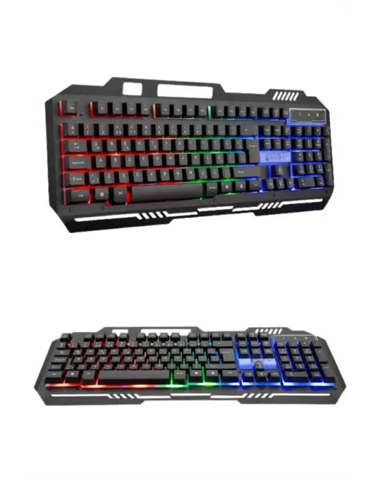Rgb Işıklı Gaming Oyuncu Klavye Q Klavye Mouse Hediyeli