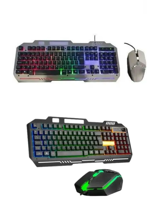 Rgb Işıklı Gaming Oyuncu Klavye Q Klavye Mouse Hediyeli