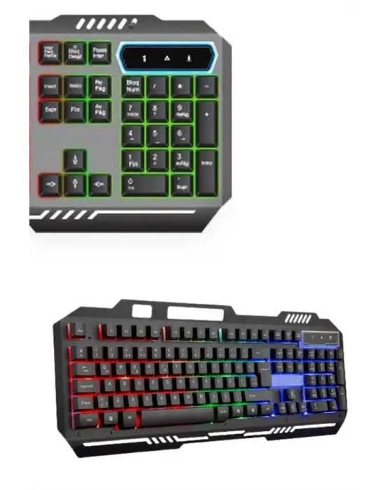 Rgb Işıklı Gaming Oyuncu Klavye Q Klavye Mouse Hediyeli