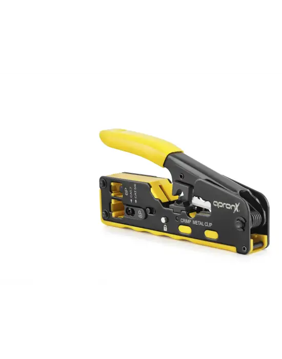 Rj45 Network Sıkma Pensesi Seti Cat5 Cat6 Cat7 Sarı APXCR45