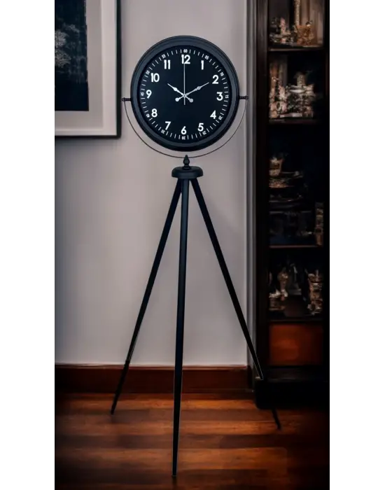 Royal Black Tripod Ayaklı Modern Tasarım Saat