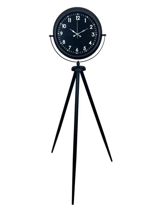 Royal Black Tripod Ayaklı Modern Tasarım Saat