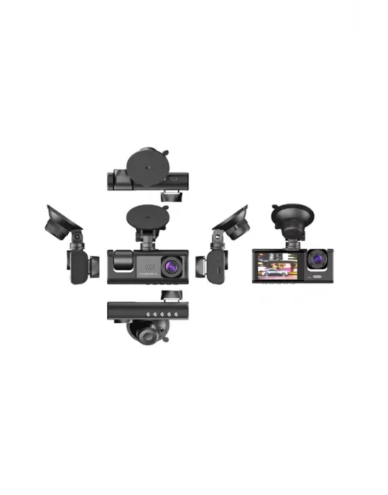 S-1 1080p Araç İçi Kamera 3 Kameralı ( Ön Görüş - Geri Görüş - İç Görüş ) Gece Görüşlü