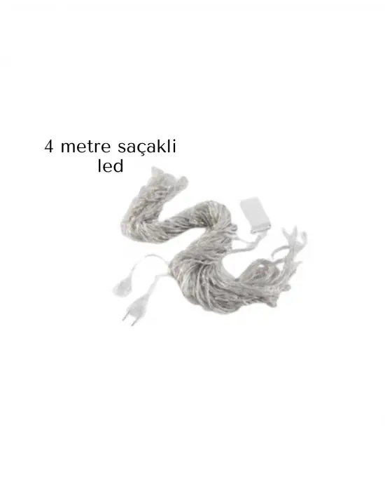 Saçaklı 4 Metre Perde Led