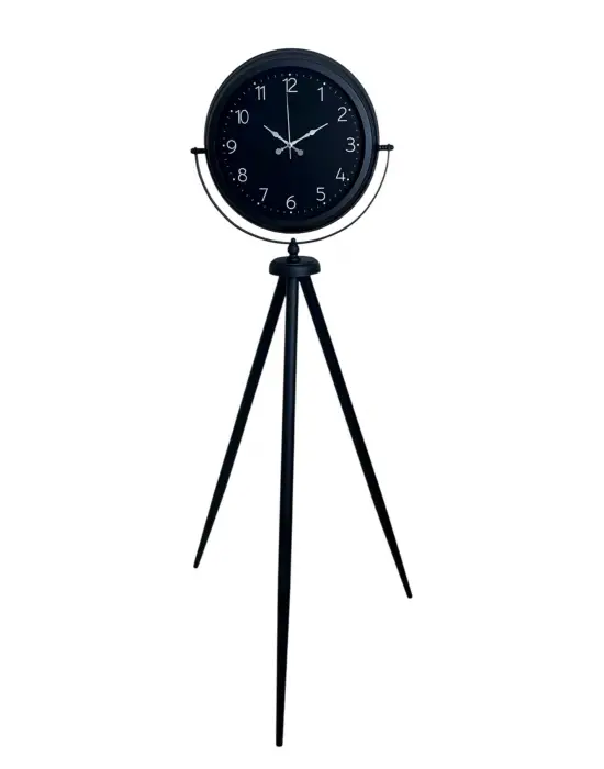 Sade Siyah Tripod Ayaklı Saat