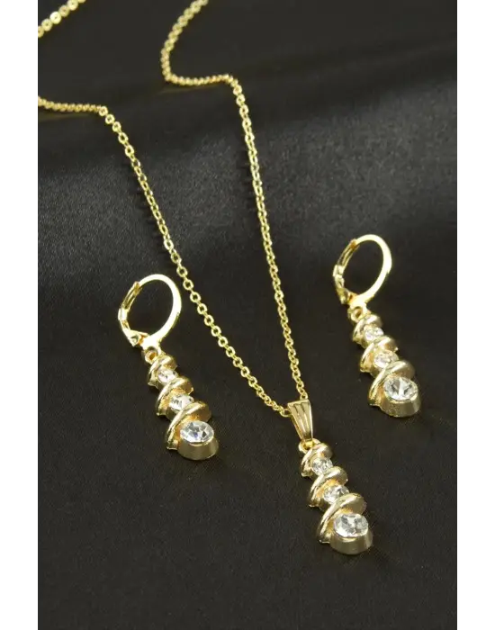 Salkım Taşlı Set Kolye
