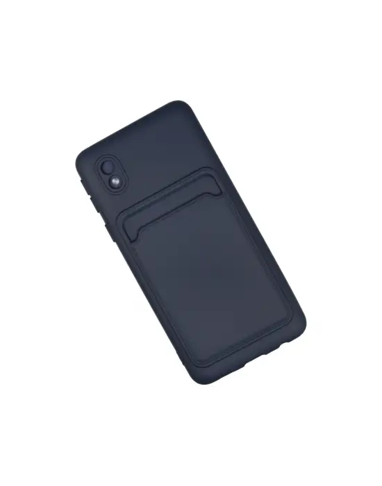 Samsung Galaxy A01 Core Kılıf Kelvin Kartvizitli Silikon - Lacivert