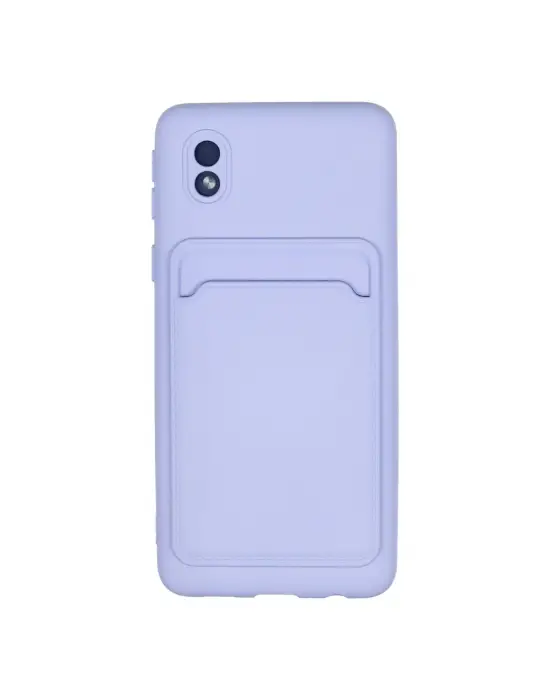 Samsung Galaxy A01 Core Kılıf Kelvin Kartvizitli Silikon - Lila