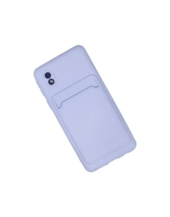 Samsung Galaxy A01 Core Kılıf Kelvin Kartvizitli Silikon - Lila