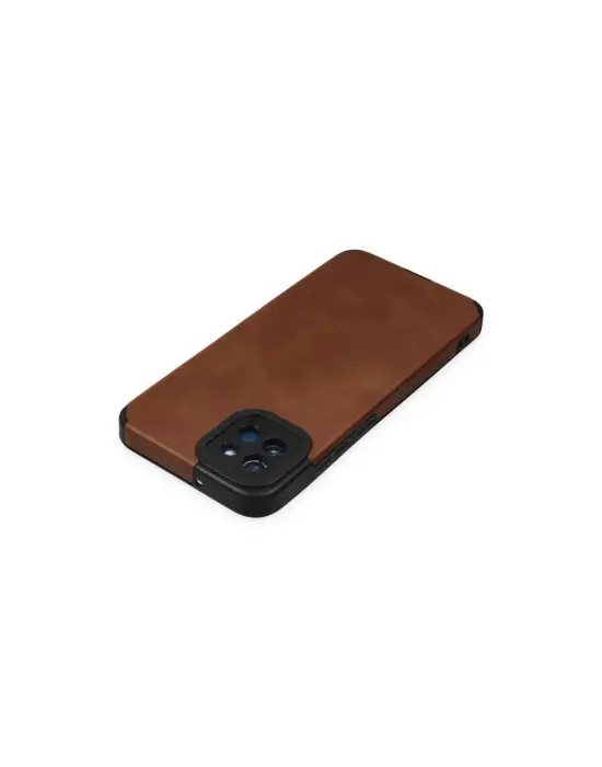 Samsung Galaxy A03 Kılıf Loop Deri Silikon - Kahverengi