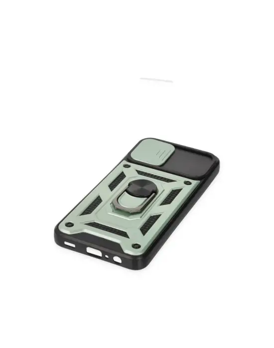 Samsung Galaxy A03 Kılıf Pars Lens Yüzüklü Silikon - Yeşil