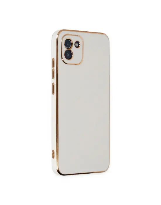 Samsung Galaxy A03 Kılıf Volet Silikon - Beyaz