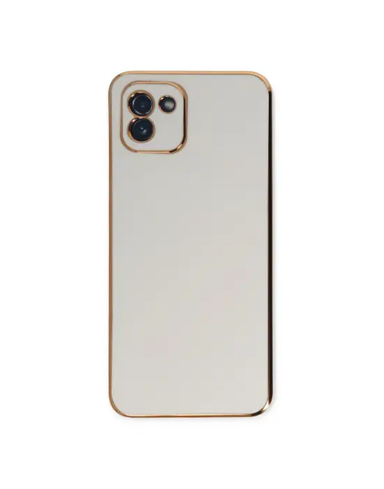 Samsung Galaxy A03 Kılıf Volet Silikon - Beyaz