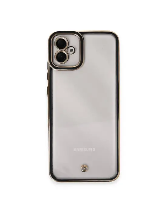 Samsung Galaxy A04e Kılıf Liva Lens Silikon - Siyah