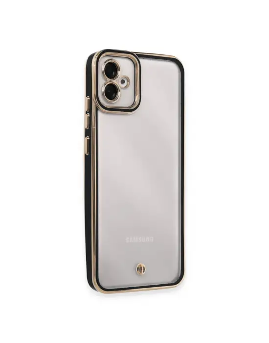 Samsung Galaxy A04e Kılıf Liva Lens Silikon - Siyah