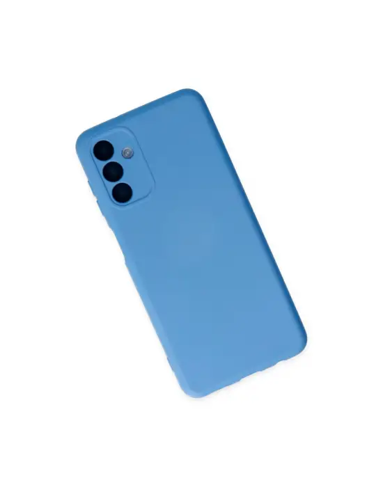 Samsung Galaxy A04s Kılıf Nano İçi Kadife Silikon - Mavi