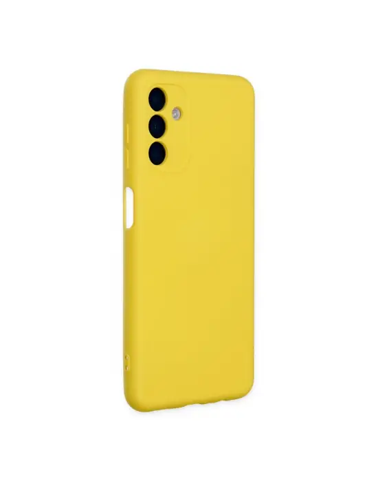 Samsung Galaxy A04s Kılıf Nano İçi Kadife Silikon - Sarı