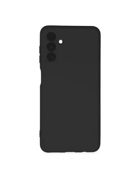 Samsung Galaxy A04s Kılıf Nano İçi Kadife Silikon - Siyah