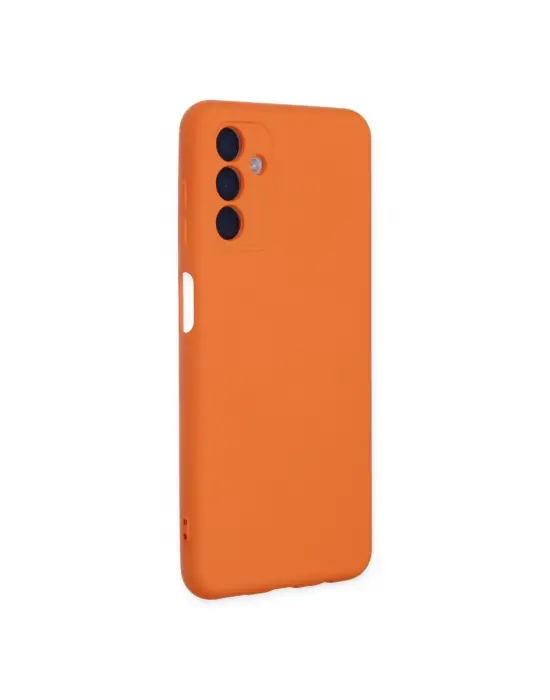 Samsung Galaxy A04s Kılıf Nano İçi Kadife Silikon - Turuncu