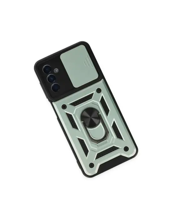 Samsung Galaxy A04s Kılıf Pars Lens Yüzüklü Silikon - Yeşil