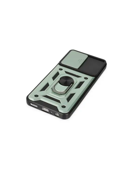 Samsung Galaxy A04s Kılıf Pars Lens Yüzüklü Silikon - Yeşil