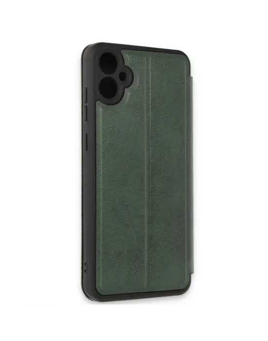 Samsung Galaxy A05 Kılıf Flip Cover - Koyu Yeşil