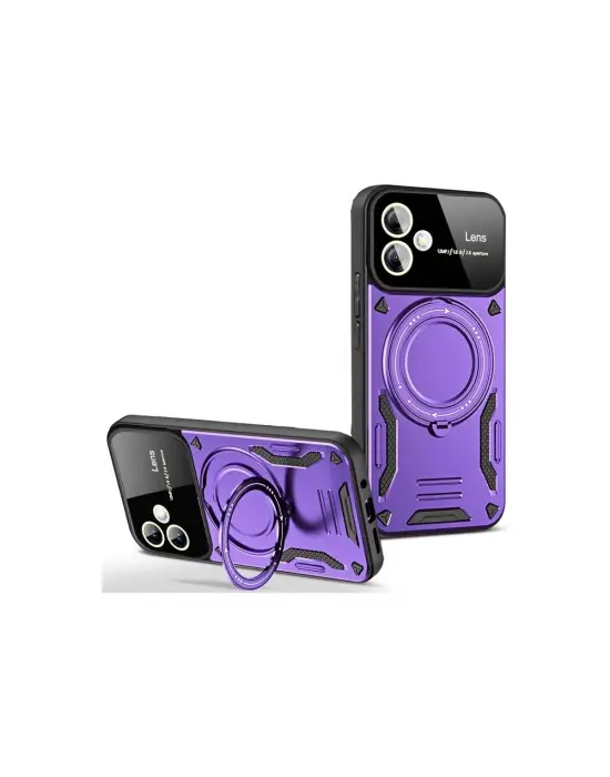 Samsung Galaxy A05 Kılıf Joy Lens Standlı Kapak - Mor