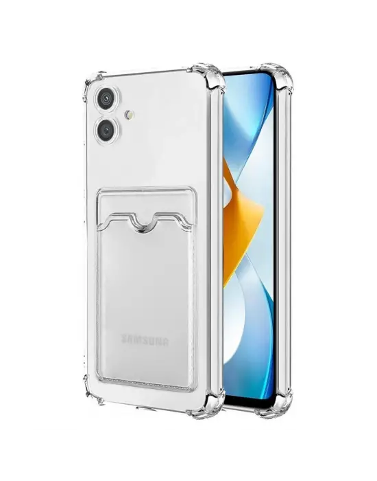 Samsung Galaxy A05 Kılıf Kart Şeffaf Silikon - Şeffaf