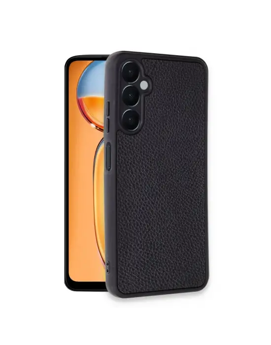 Samsung Galaxy A05s Kılıf Aras Deri Kapak - Siyah
