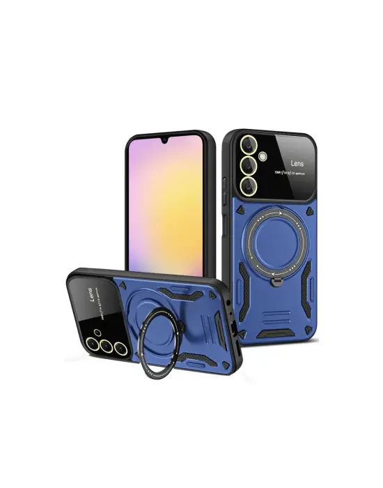 Samsung Galaxy A05s Kılıf Joy Lens Standlı Kapak - Lacivert