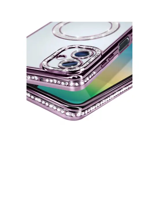 Samsung Galaxy A06 Joke Simli Magneticsafe Kılıf - Derin Mor