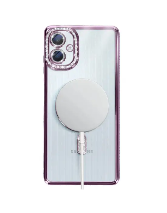 Samsung Galaxy A06 Joke Simli Magneticsafe Kılıf - Derin Mor