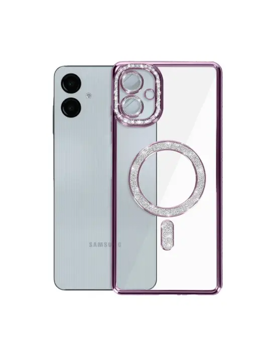 Samsung Galaxy A06 Joke Simli Magneticsafe Kılıf - Derin Mor