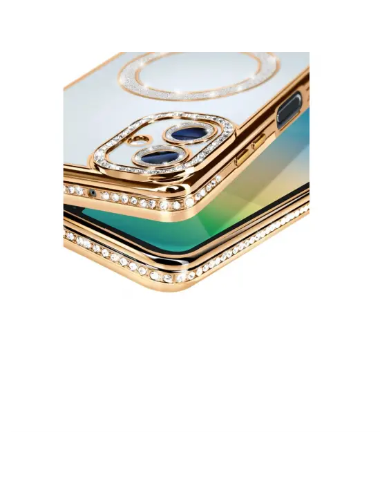 Samsung Galaxy A06 Joke Simli Magneticsafe Kılıf - Gold