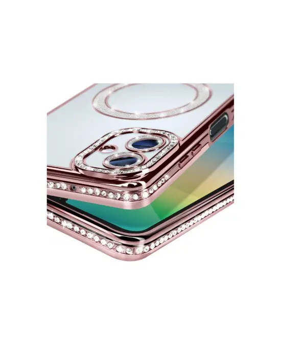 Samsung Galaxy A06 Joke Simli Magneticsafe Kılıf - Pembe
