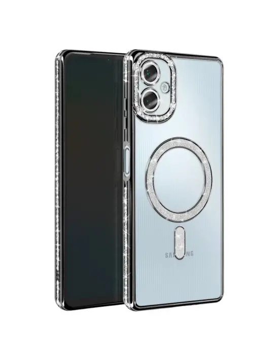 Samsung Galaxy A06 Joke Simli Magneticsafe Kılıf - Siyah