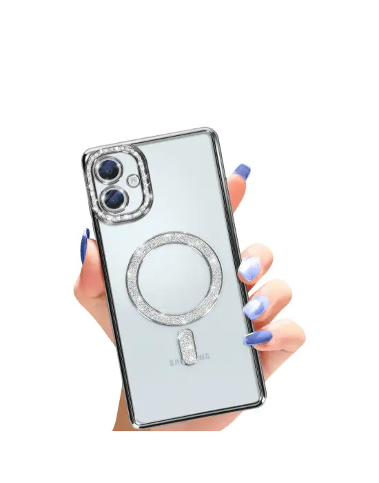 Samsung Galaxy A06 Joke Simli Magneticsafe Kılıf - Siyah