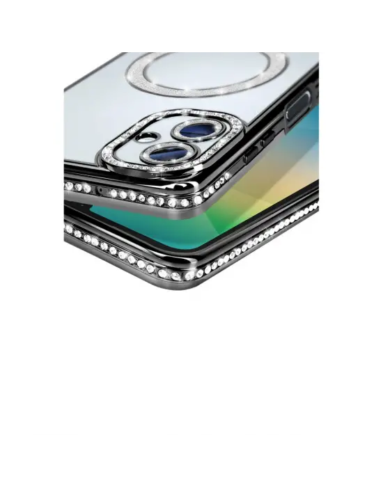 Samsung Galaxy A06 Joke Simli Magneticsafe Kılıf - Siyah